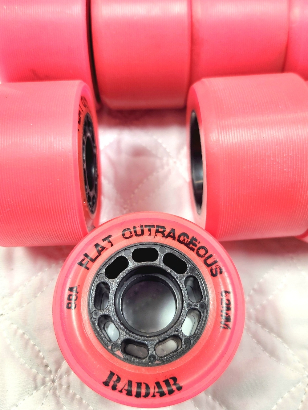 Radar Pink Roller Skate Wheels Set of 8